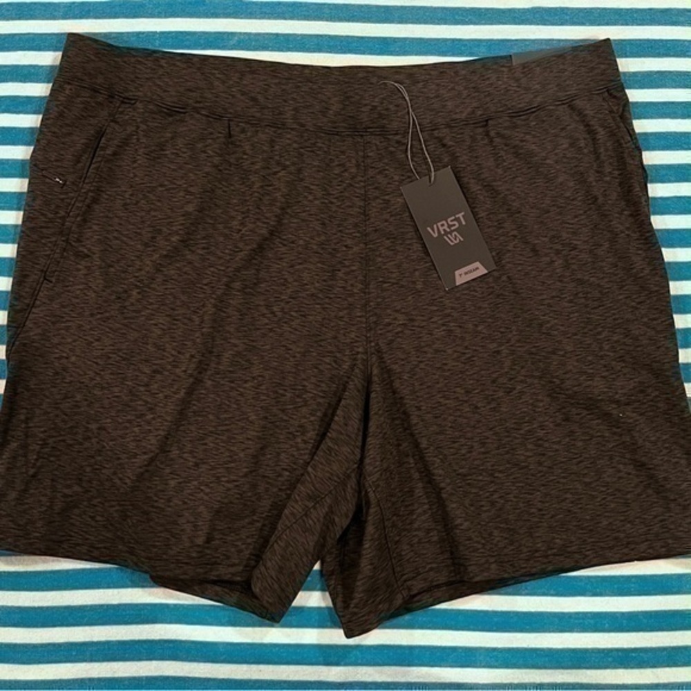 NWT VRST Men’s Black Heather 7” R&R Jersey Shorts Size XXL